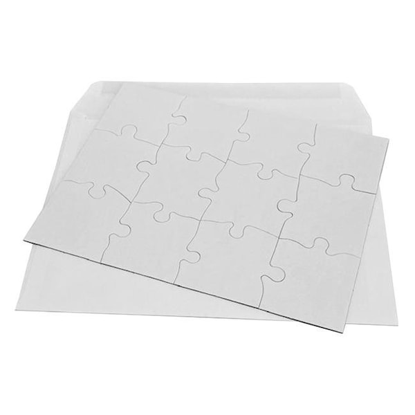 Inovart Inovart 2747 8 .5 x 11 in. Puzzle-It Blank Puzzles with Envelopes & 12 Puzzles Per Pack; White - 12 Piece 2747 - main